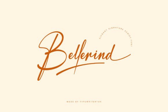 Bellerind: An Elegant Signature Script Font for Branding