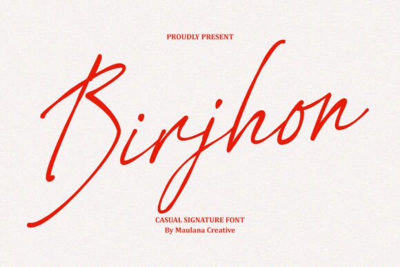 Birjhon: The Signature Brush Font for Handmade Labels and Boutique Branding