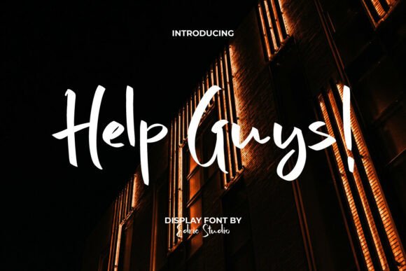Help Guys: A Handwritten Brush Font for Editorial Design