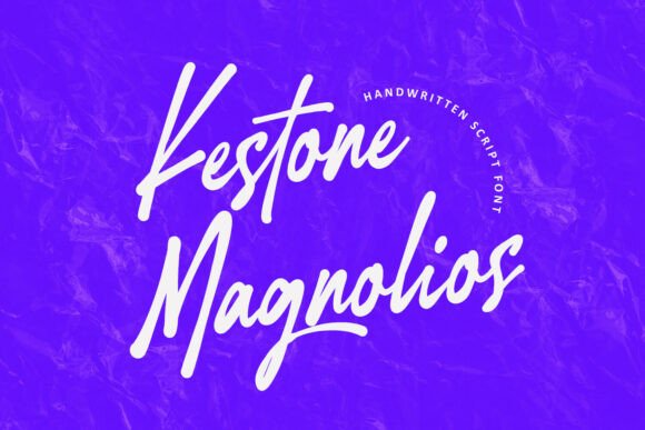 Kestone Magnolios: A Handwritten Script Font for Makers