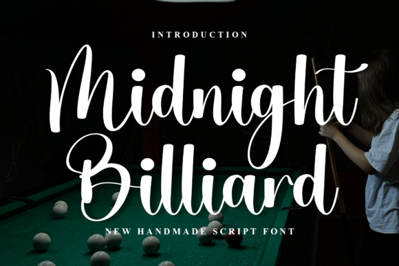 Midnight Billiard: A Festive Script Font for Crafters