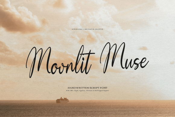 Moonlit Muse: A Script Font for Editorial Design