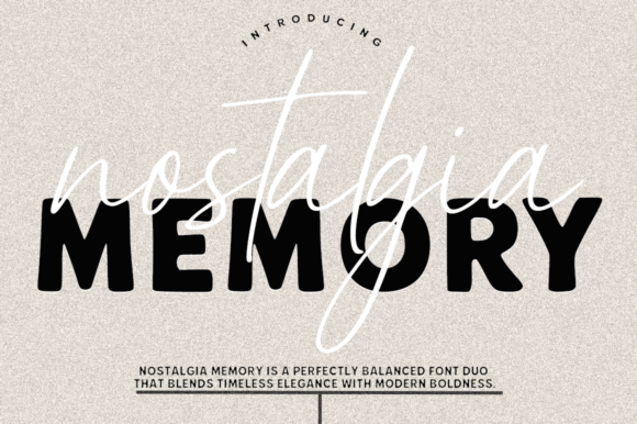 Nostalgia Memory Font Duo: Timeless Elegance for Your Brand