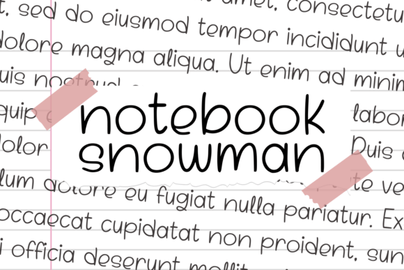 Notebook Snowman: A Playful Font for Memorable Branding