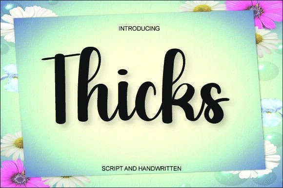 Thicks: A Sweet Handwritten Font for Crafters and Makers