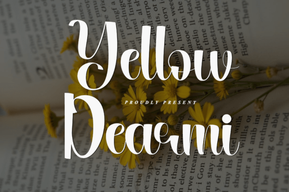 Yellow Dearmi: A Romantic Script Font for Campaigns